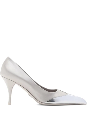 Prada metallic-toecap pumps - Silver