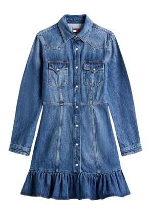 Tommy Jeans flounce denim mini dress - Blue