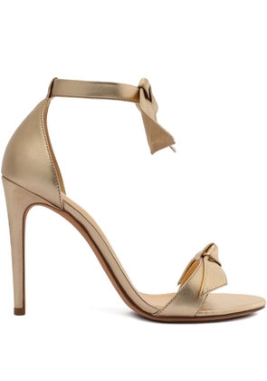 Alexandre Birman 100mm Clarita bow-detail leather heeled sandals - Gold