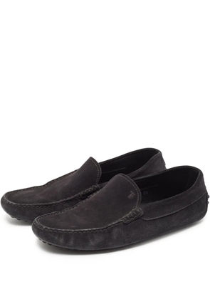 Tod's Vintage suede slip-on loafers - Black