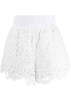 Max & Moi lace-detailed shorts - White