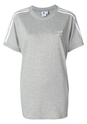 adidas striped overarm logo T-shirt - Grey