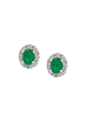 Wouters & Hendrix Gold 18kt gold, diamond and emerald stud earrings - Metallic