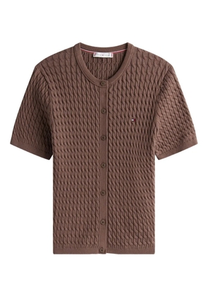 Tommy Hilfiger cable-knit buttoned cardigan - Brown