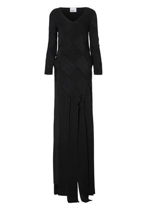 Burberry woven panel evening dress - Black