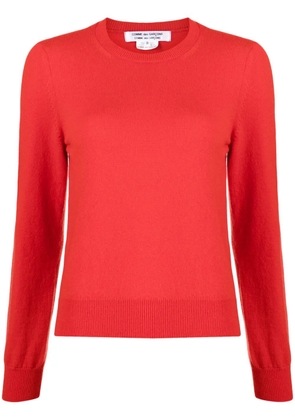 Comme Des Garçons Comme Des Garçons round-neck cashmere jumper - Red