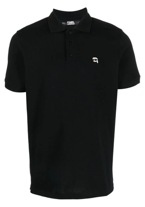 Karl Lagerfeld Ikon organic-cotton polo shirt - Black