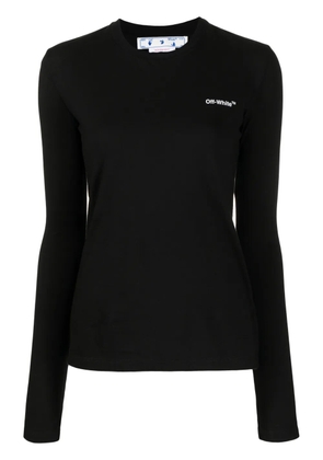 Off-White Diag-stripe long-sleeved T-shirt - Black