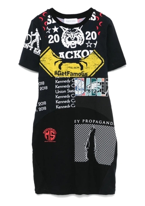 Marine Serre Graphic-print mini dress - Black