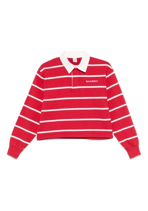 Sporty & Rich striped polo shirt - Red