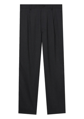 Comme des Garçons Homme pleat-detailing corduroy straight-leg trousers - Black