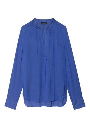 Zadig&Voltaire V-neck long-sleeve top - Blue