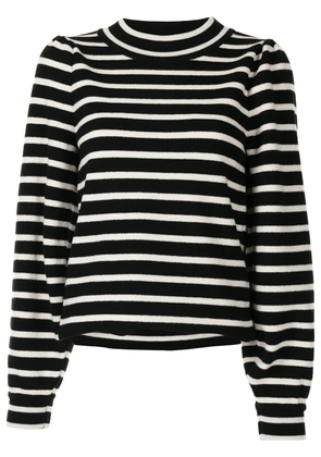 Goen.J striped pattern jumper - Black