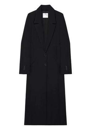 Courrèges Hyperbole Heritage logo-appliqué coat - Black