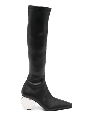 Courrèges Circle 90mm faux-leather knee-high boots - Black