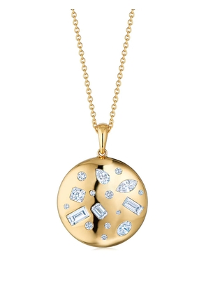 KWIAT 18kt yellow gold diamond Cobblestone round pendant