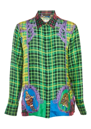 Versace Pre-Owned tartan-check silk shirt - Green