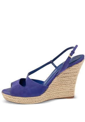 Christian Dior Pre-Owned 110mm suede espadrilles - Blue
