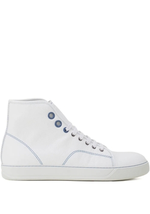 Lanvin leather lace-up sneakers - White