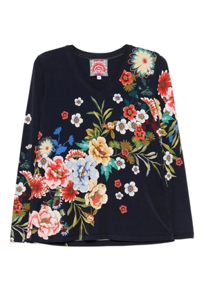 Johnny Was Janie long-sleeved T-shirt - Blue