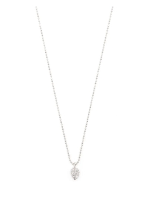 Anita Ko 18kt white gold palm leaf diamond necklace - Silver