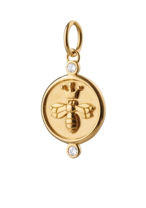 MONICA RICH KOSANN 18kt yellow gold diamond Queen Bee charm