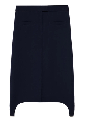Courrèges suspenders midi twill skirt - Black