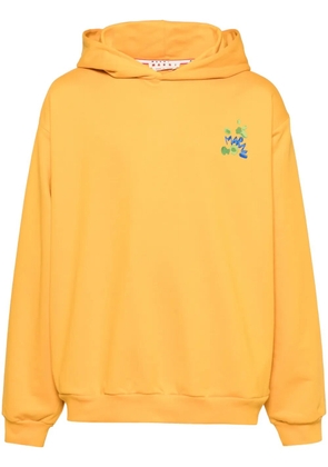 Marni Dripping Flower Logo hoodie - Orange