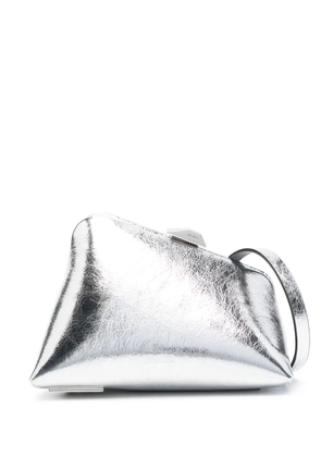 The Attico mini Midnight leather clutch bag - Silver