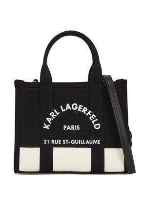 Karl Lagerfeld Rue St-Guillaume canvas tote bag - Black
