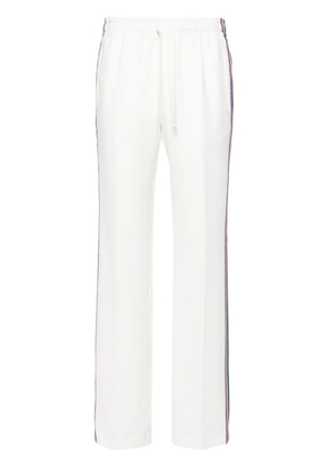 Zadig&Voltaire Pomy stripe-detail crepe trousers - White
