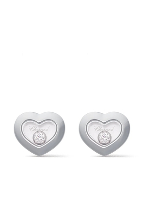 Chopard 18kt white gold Happy Diamonds Icons ear pins - Silver