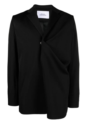 Bianca Saunders gathered single-breasted blazer - Black