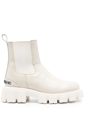 Love Moschino logo-lettering ankle boots - Neutrals