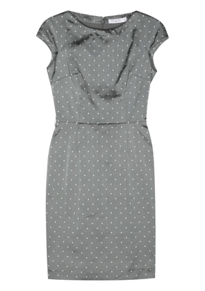 Christian Dior Pre-Owned 2000s polka-dot midi dress - Grey