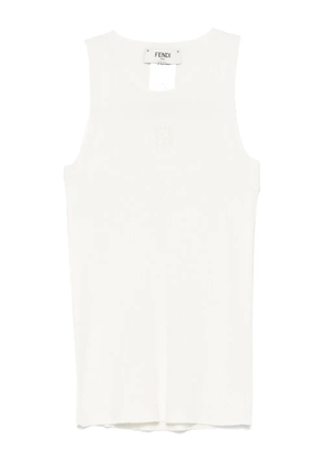 FENDI jersey tank top - Neutrals