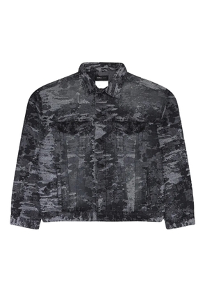 Purple Brand STADIUM 'black' jacquard denim jacket