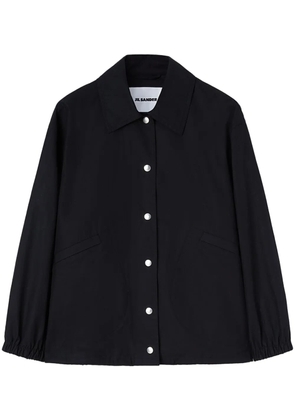 Jil Sander logo-print shirt jacket - Black