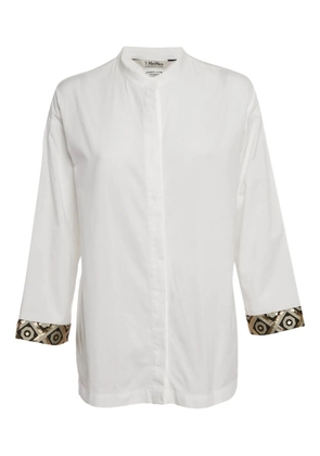 'S Max Mara cotton trim shirt - White
