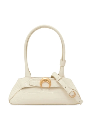Marine Serre mini Aurora crocodile-embossed tote bag - White