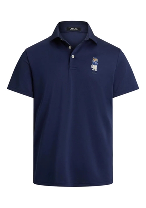 RLX Ralph Lauren bear-embroidered piqué polo shirt - Blue