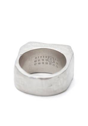 MM6 Maison Margiela Geometric numbers-motif ring - Silver