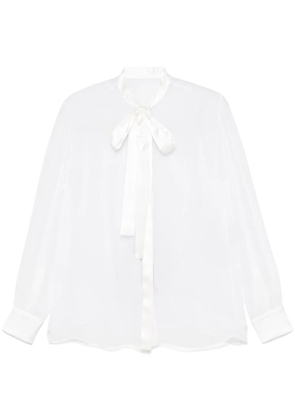 Dolce & Gabbana chiffon pussy-bow shirt - White