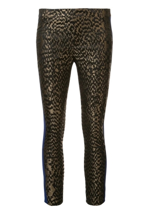 Haider Ackermann jacquard contrast stripe trousers - Green