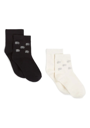 Karl Lagerfeld K/Autograph rhinestone socks (pack of two) - Brown