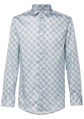 ETRO paisley-print checked shirt - Blue