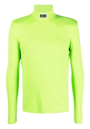 VTMNTS barcode turtleneck jumper - Green