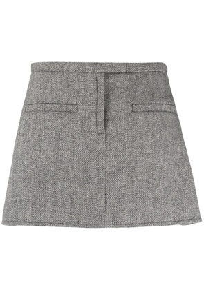 Courrèges Caviar trapeze miniskirt - Black