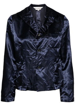 Comme Des Garçons Girl crinkled satin blazer - Blue