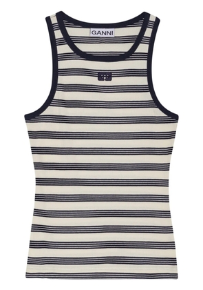 GANNI striped tank top - White